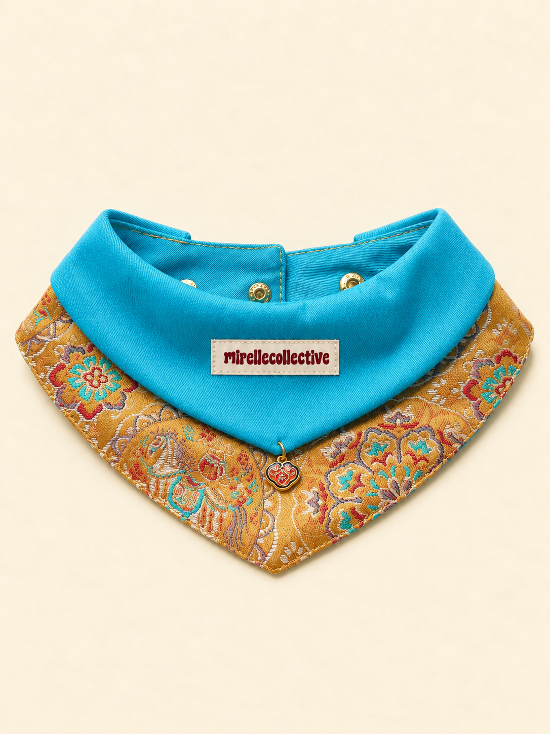 Golden Meadow Embroidered Pet Bandana