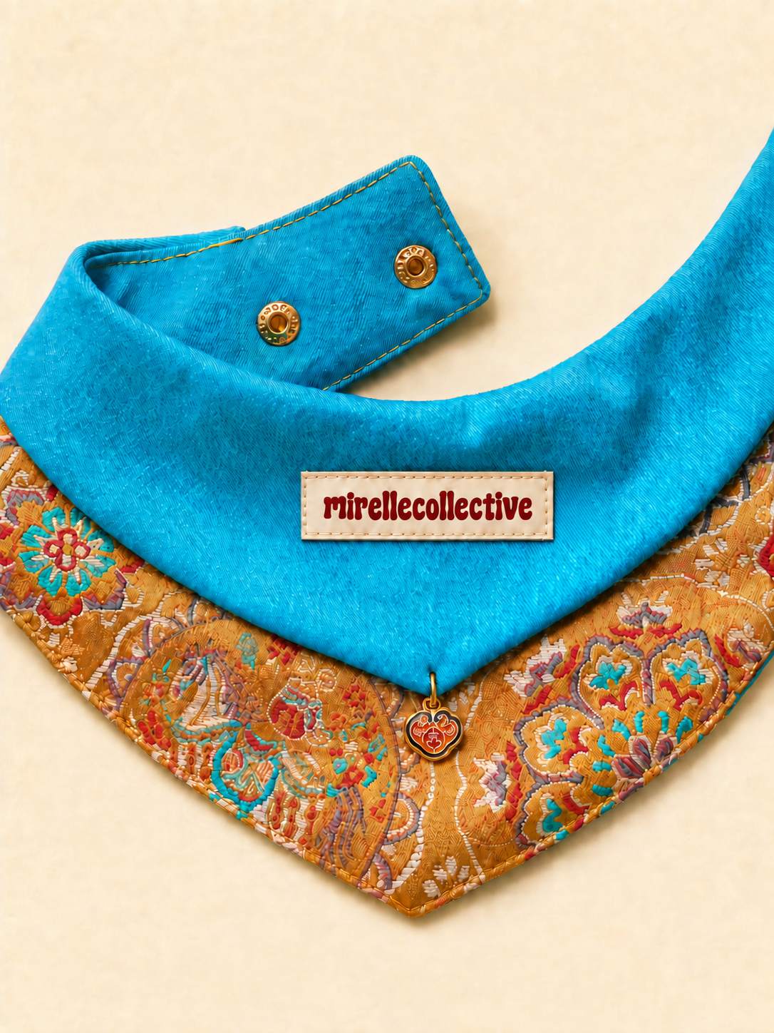 Golden Meadow Embroidered Pet Bandana