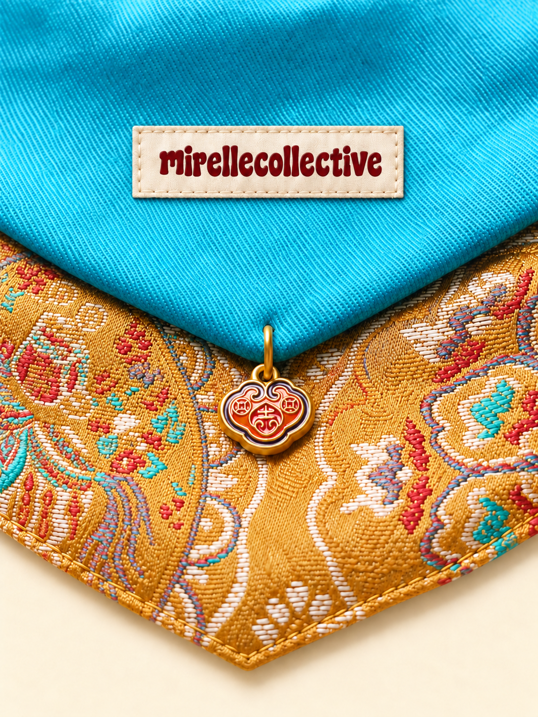 Golden Meadow Embroidered Pet Bandana