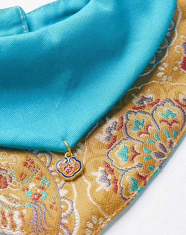 Golden Meadow Embroidered Pet Bandana