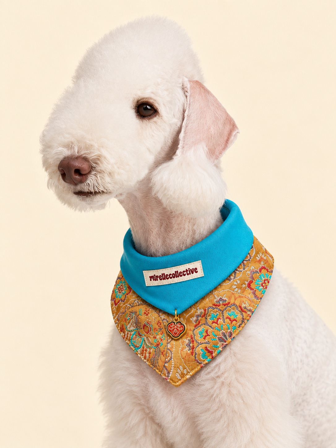 Golden Meadow Embroidered Pet Bandana